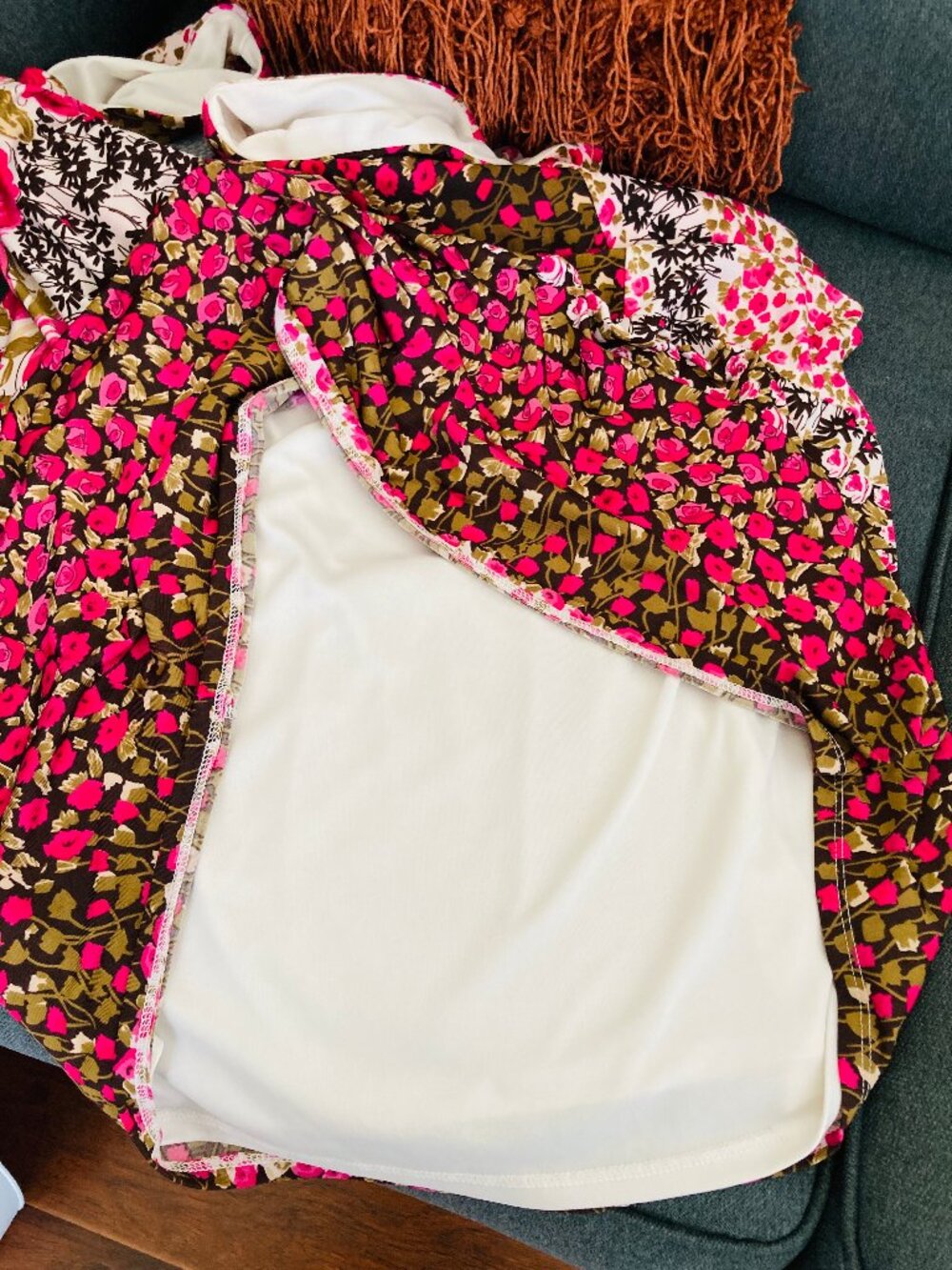 Rabbit Rabbit Rabbit Pink Floral Patchwork Print Dress 6 - Picture 9 of 9